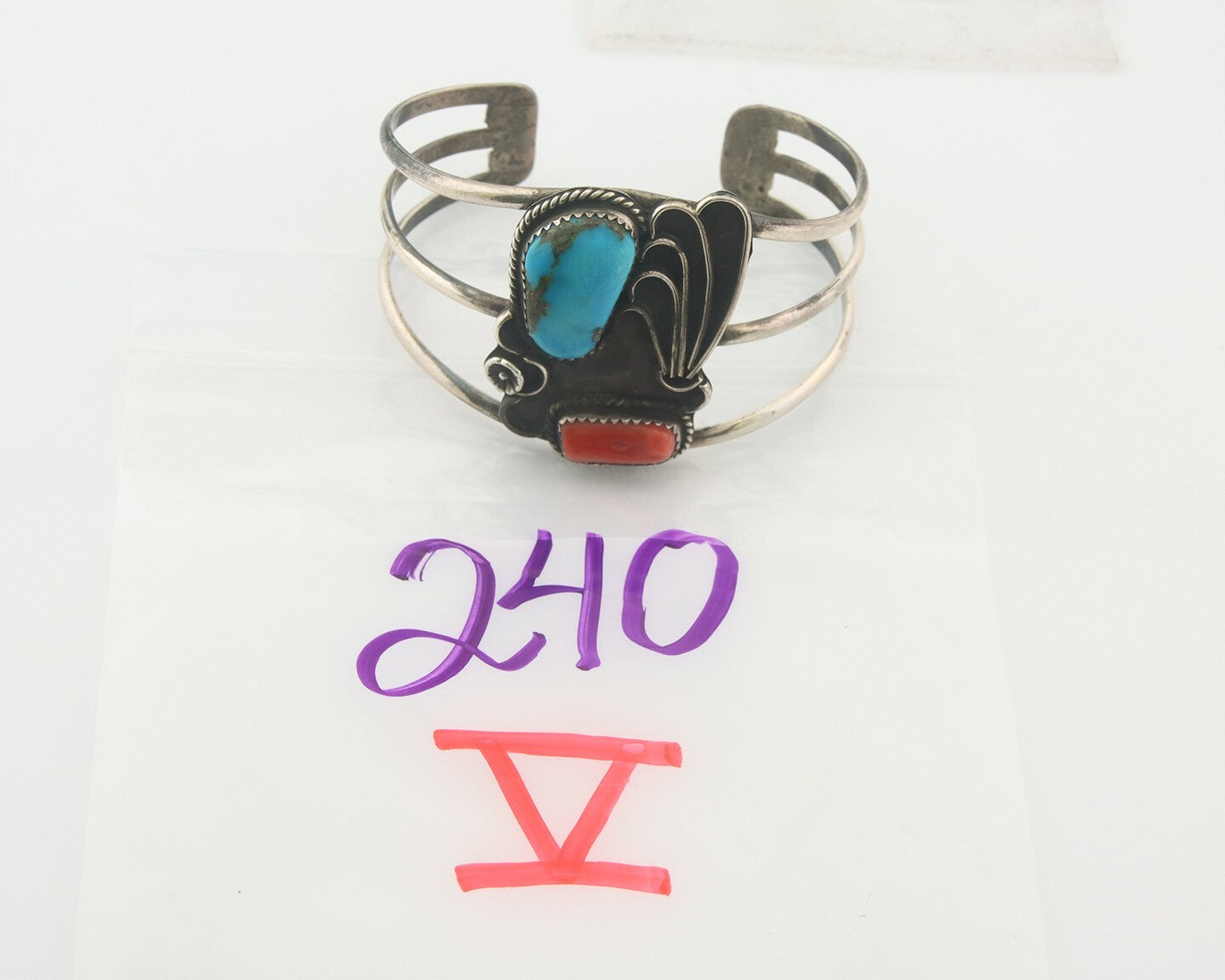 Vintage Navajo Bracelet 925 Silver Handmade Authentic Gemstone Traditional
