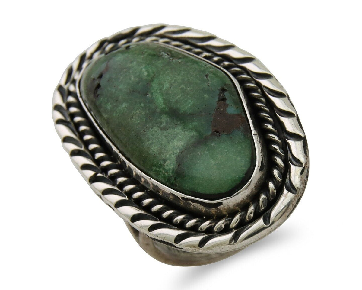 Navajo Ring 925 Silver Damele Turquoise Artist Siged E. A. C.80's