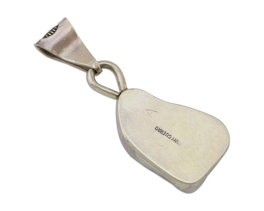 Navajo Necklace Pendant 925 Silver Turquoise Artist Tony Guerro C.80's