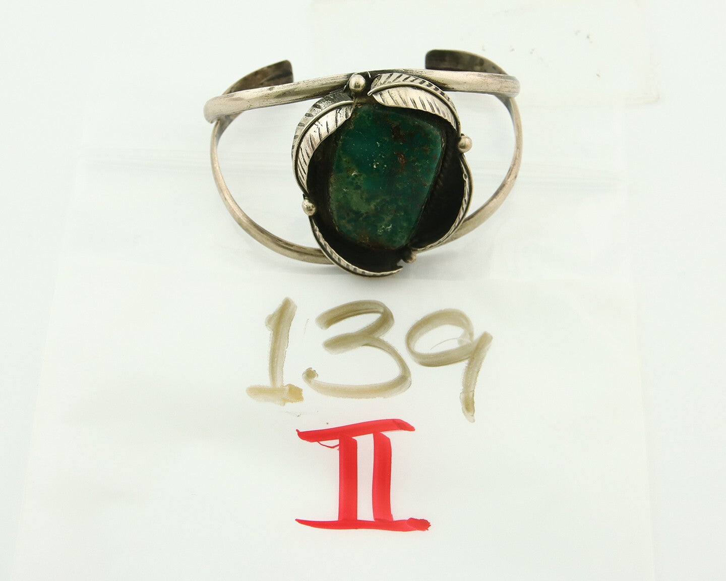 Vintage Navajo Bracelet 925 Silver Natural Aqua Turquoise Native American Artist