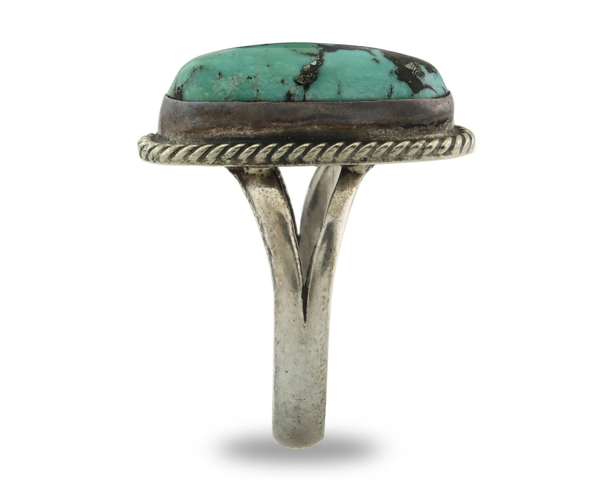 Vintage Navajo Ring 925 Sterling Silver Turquoise Handmade Size 6.5