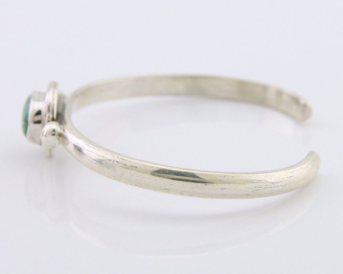 Navajo Bracelet 925 Silver Natural Turquoise Native American Artist C.80's