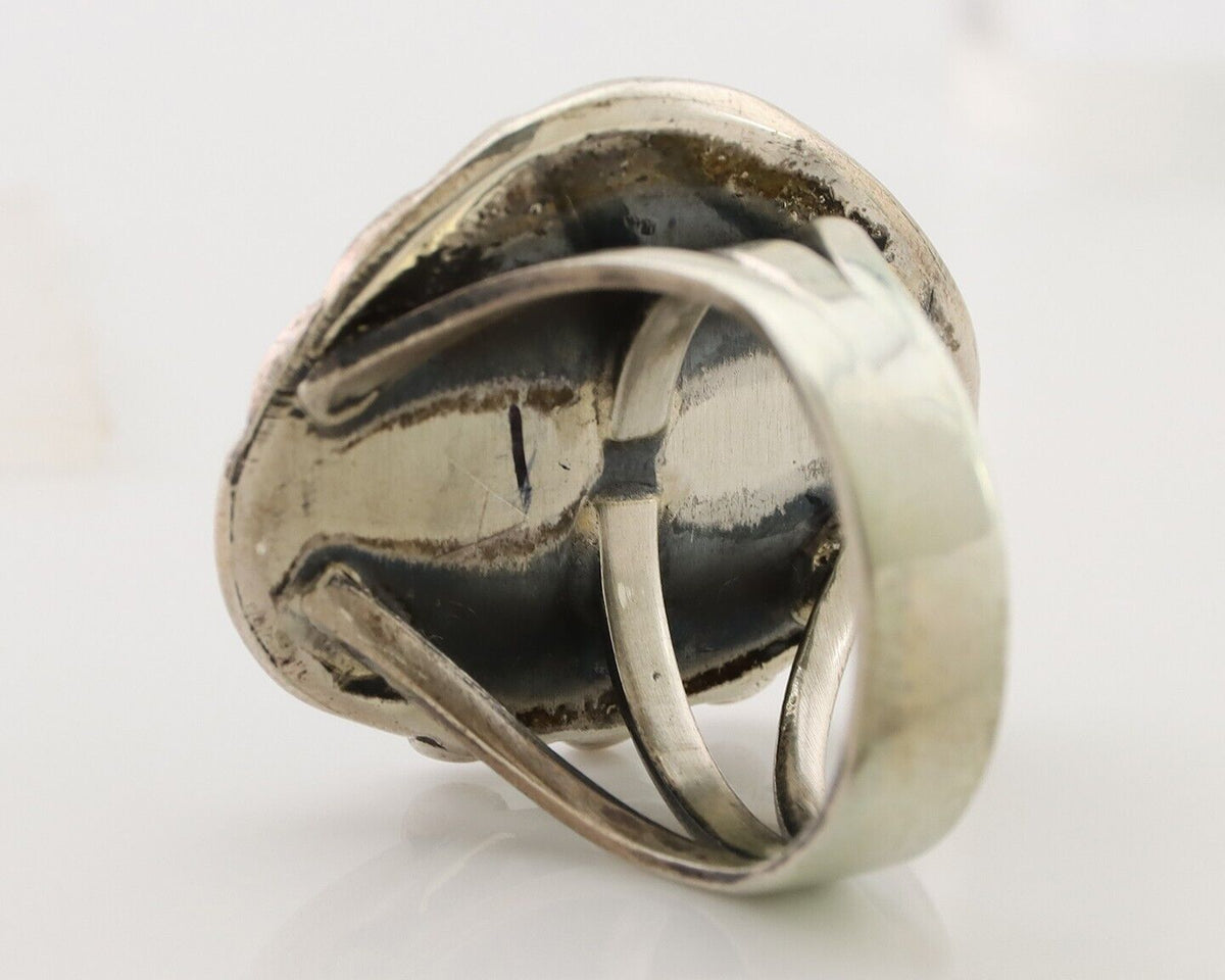 Navajo Handmade Ring 925 Silver Turquoise Native American Artist C.80's