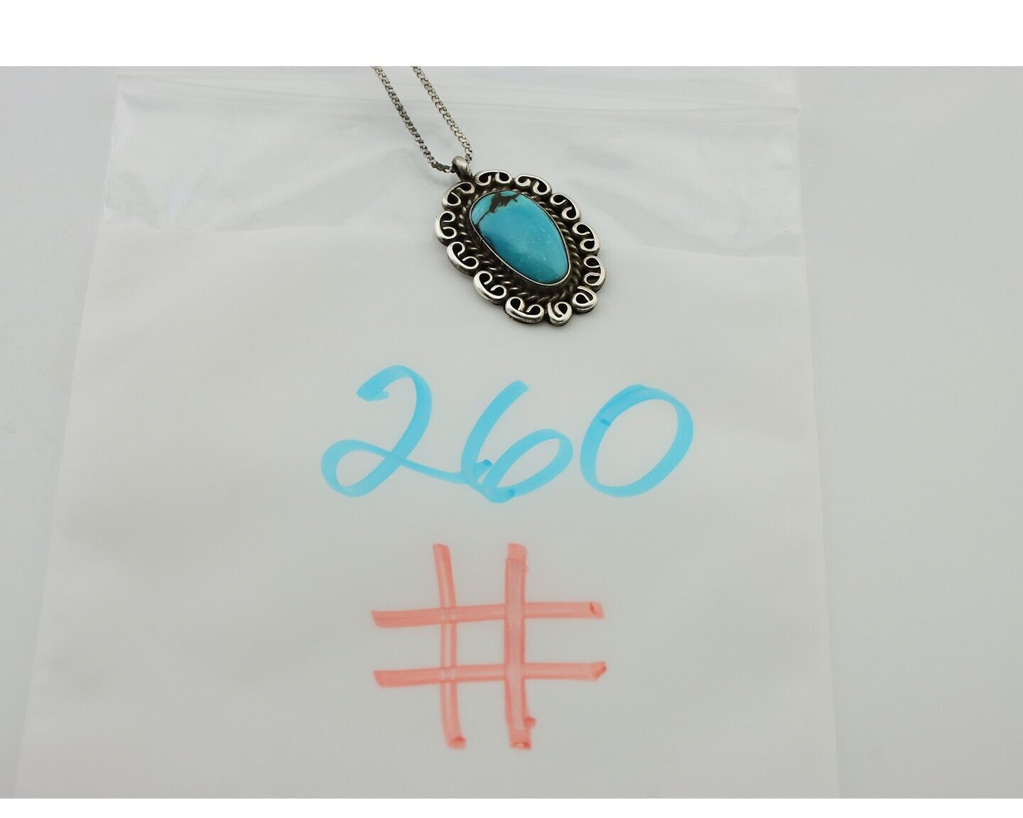 Navajo Pendant 925 Silver Natural Turquoise Signed Wayne Etsitty C.90s
