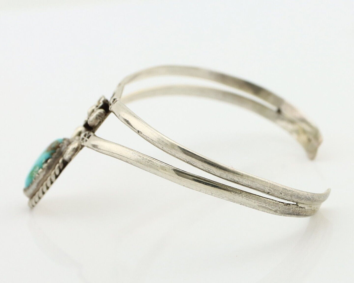 Navajo Bracelet 925 Silver Kingman Turquoise Artist Native American C.80's