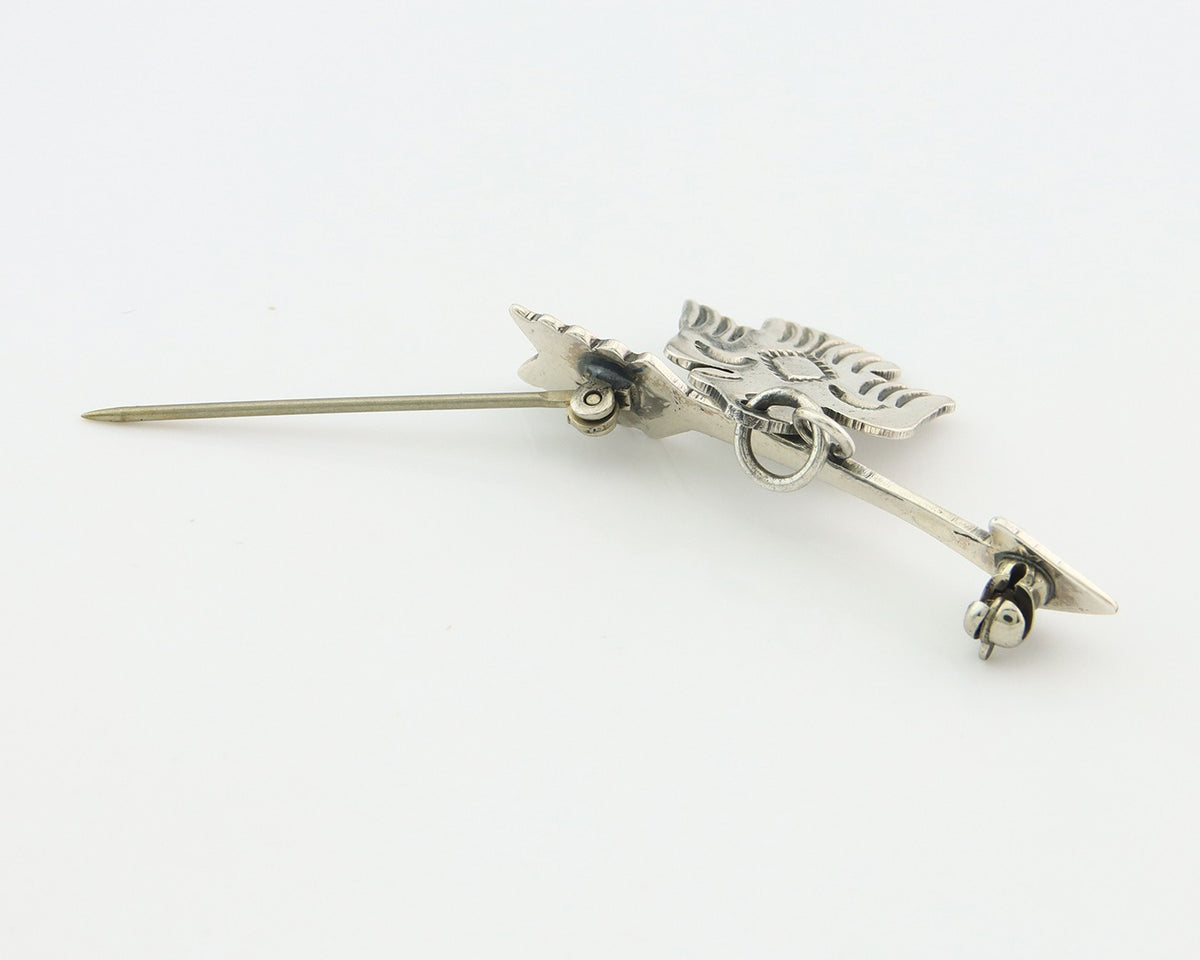 Navajo Pin Sterling Silver Thunderbird Arrow Artist Native American Artist