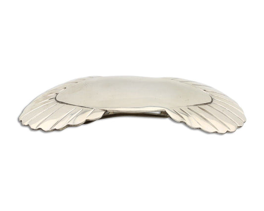 Women's Navajo Hair Clip Hand Stamped 925 Silver Artist Signed C Montoya C.80's