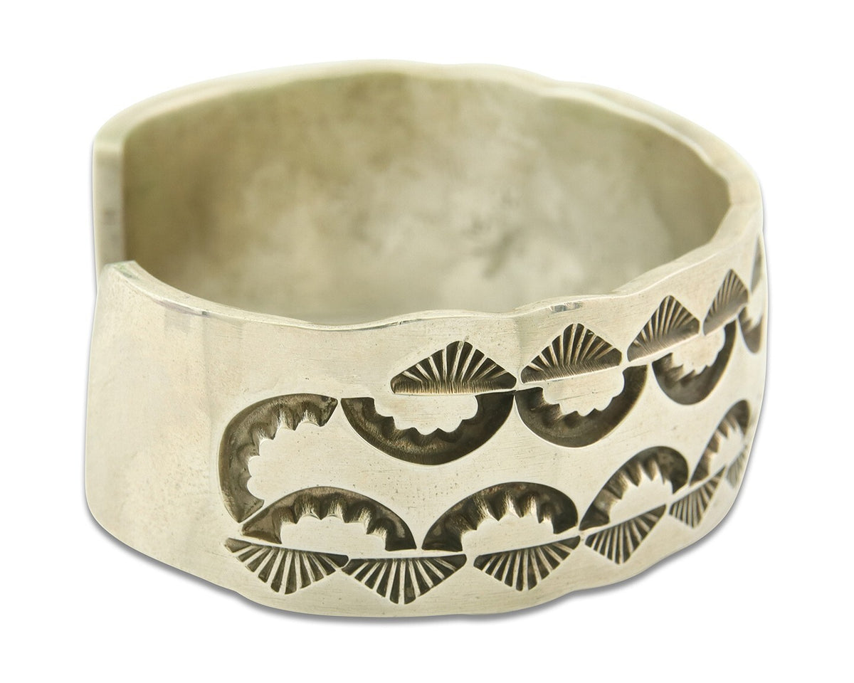 Navajo Bracelet 925 Silver Artist Signed Darin Bill Cuff C.80's