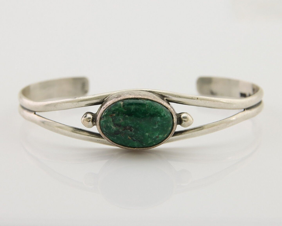 Navajo Natural Southwest Turquoise Bracelet 925 Silver Artist Native American