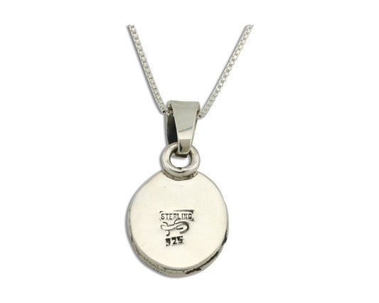 Navajo Necklace 925 Silver Arizona Turquoise Handmade Signed Gecko C.90's