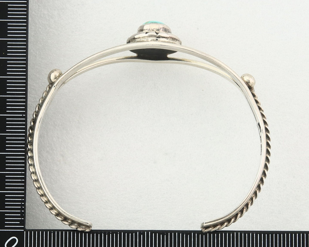 Vintage Navajo Bracelet 925 Silver Turquoise Tranditional Handmade Signed Gecko