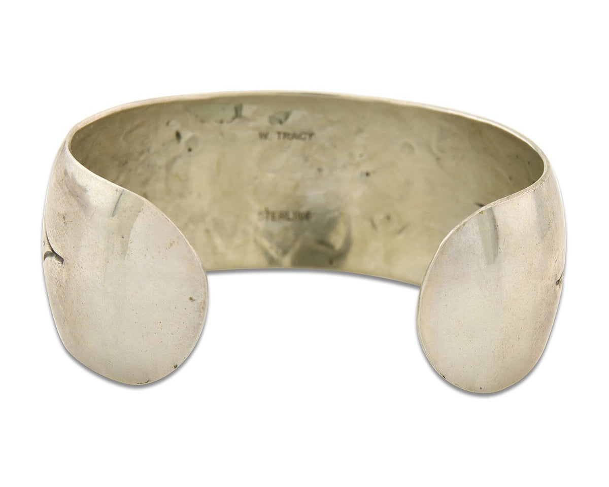 Navajo Bracelet 925 Silver Handmade Artist Signed Wilbur Tracy C.80s