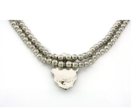 Navajo Horse Head Necklace Sterling Silver Turquoise Vintage Johnny Blue Jay