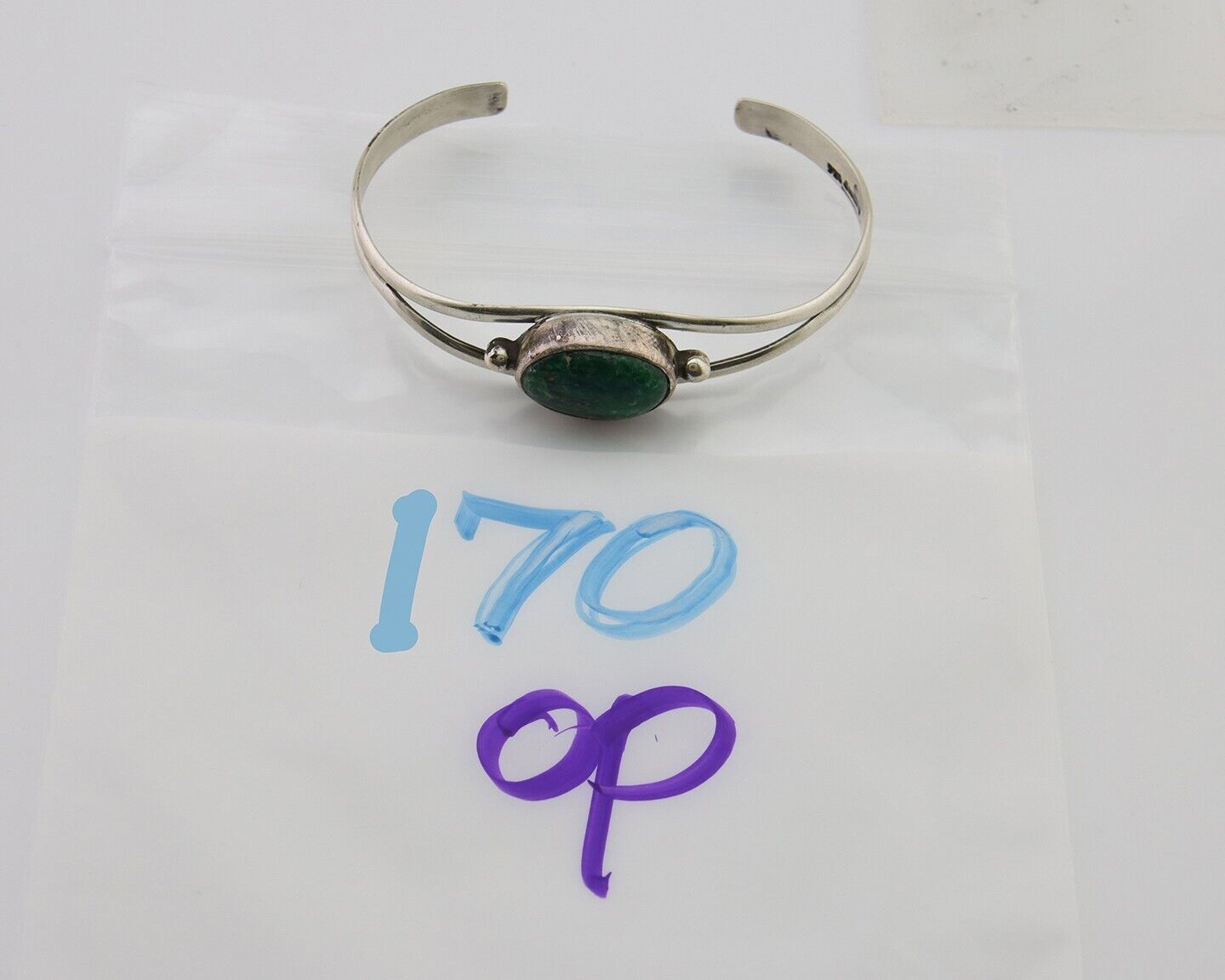 Navajo Natural Southwest Turquoise Bracelet 925 Silver Artist Native American