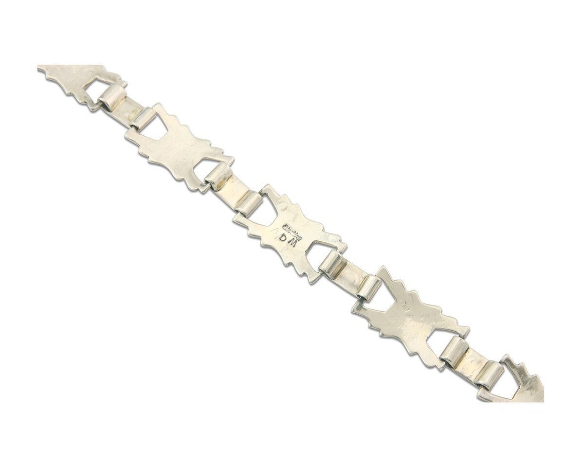 Vintage Navajo Bracelet 925 Silver Handmade Authentic Traditional Signed DM