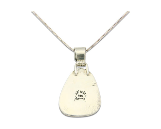 Navajo Sterling Silver Necklace Turquoise Authentic Vintage Artist Signed