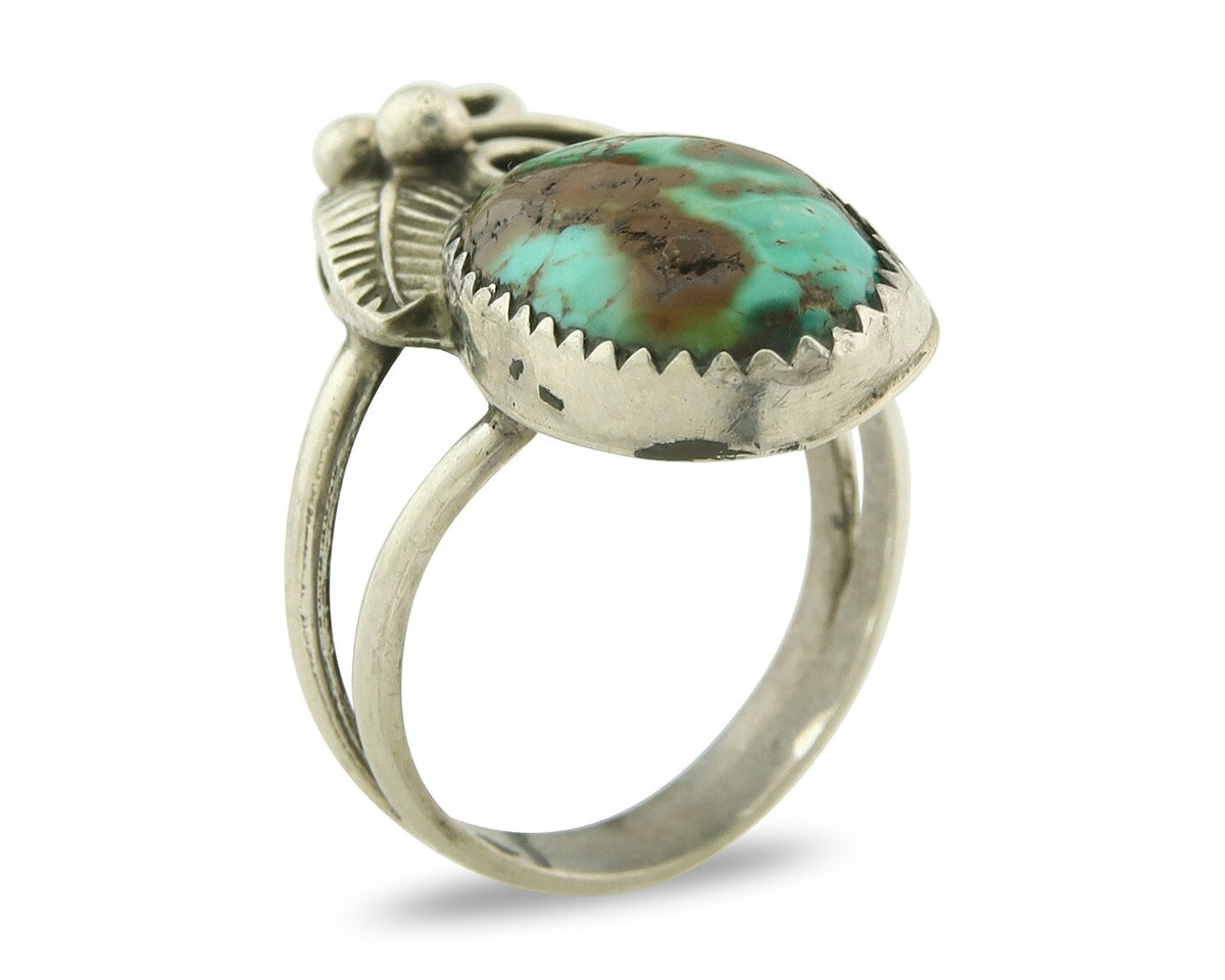 Vintage Navajo Ring 925 Sterling Silver Authentic Royston Turquoise Size 7.0