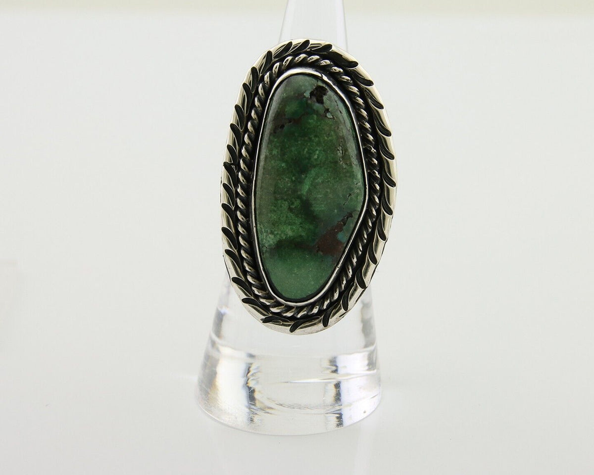 Navajo Ring 925 Silver Damele Turquoise Artist Siged E. A. C.80's