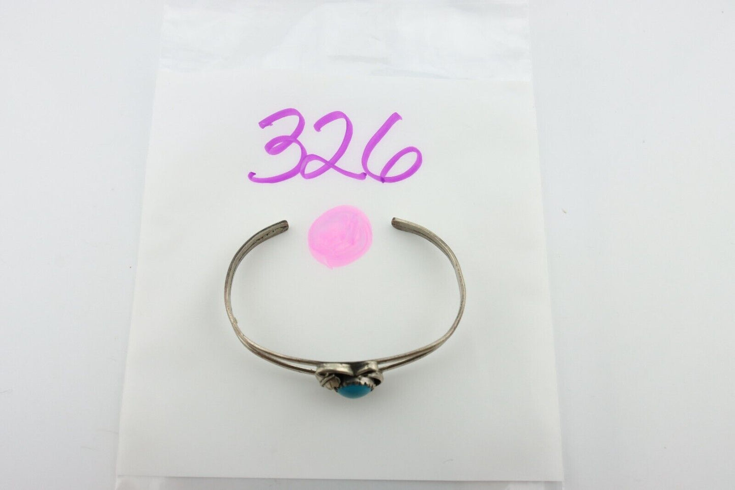 Navajo Slave Bracelet 925 Silver Natural SB Turquoise Native American C.80's