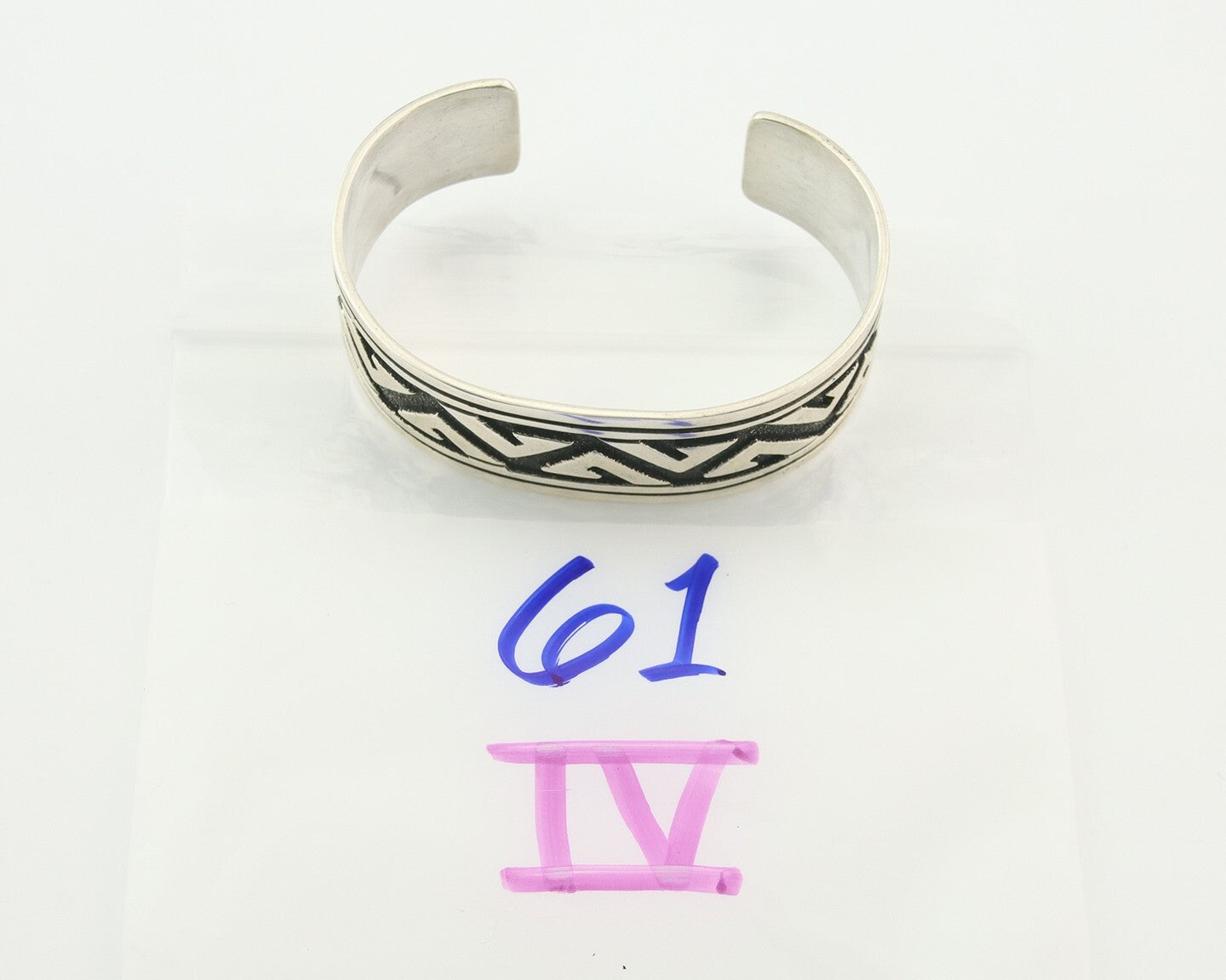 Navajo Bracelet 925 Silver Artist Signed Thomas Singer Cuff C.80's