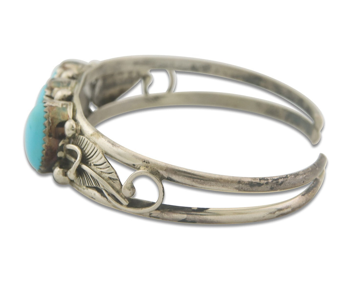 Vintage Navajo Bracelet 925 Silver Turquoise Traditional Handmade Authentic