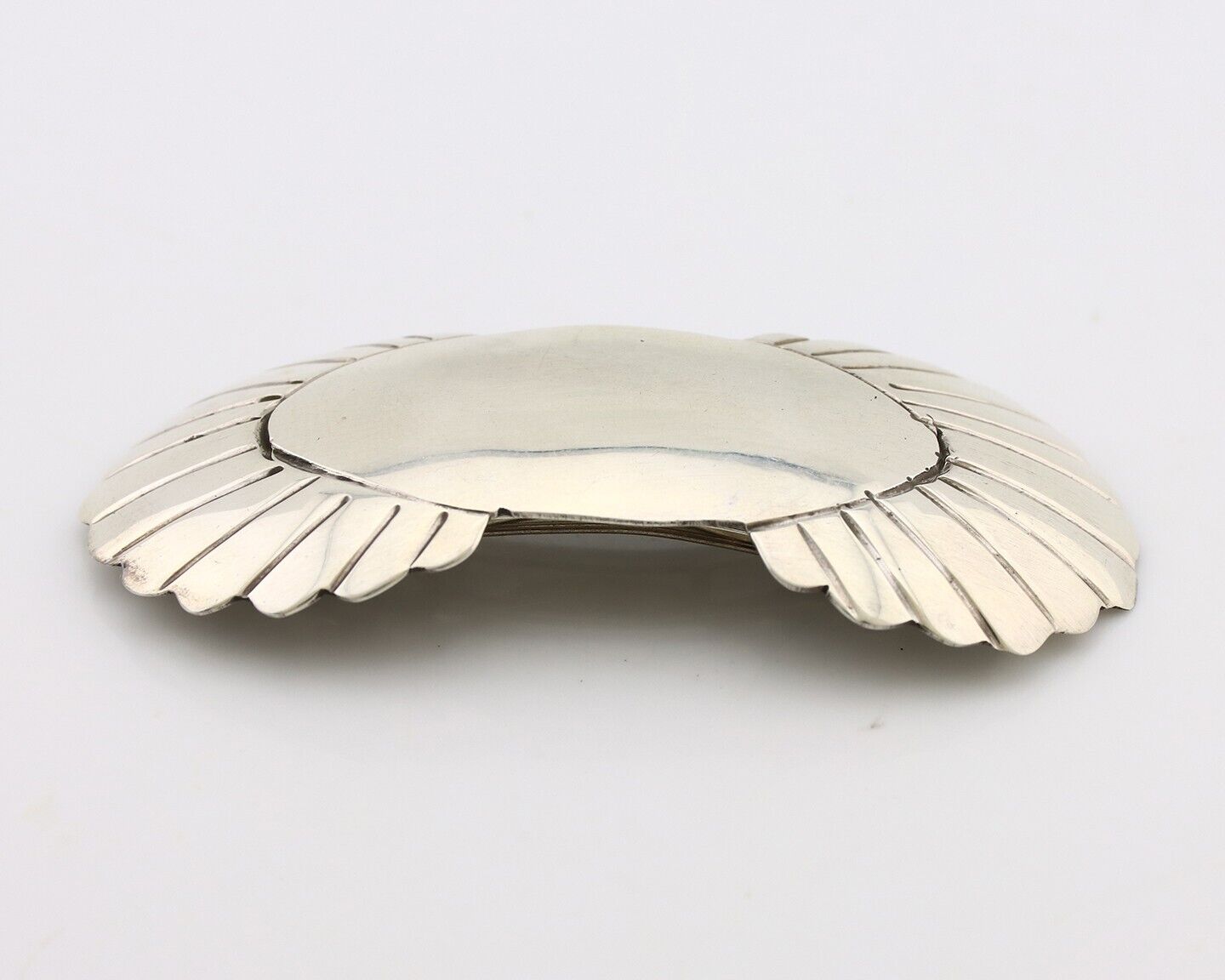 Women's Navajo Hair Clip Hand Stamped 925 Silver Artist Signed C Montoya C.80's