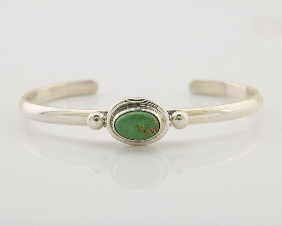 Navajo Kingman Turquoise Bracelet 925 Silver Artist Native American C.80's
