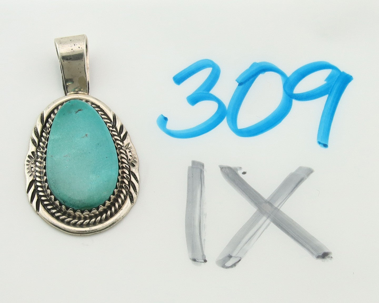 Navajo Pendant Sterling Silver Turquoise Vintage Authentic Native American