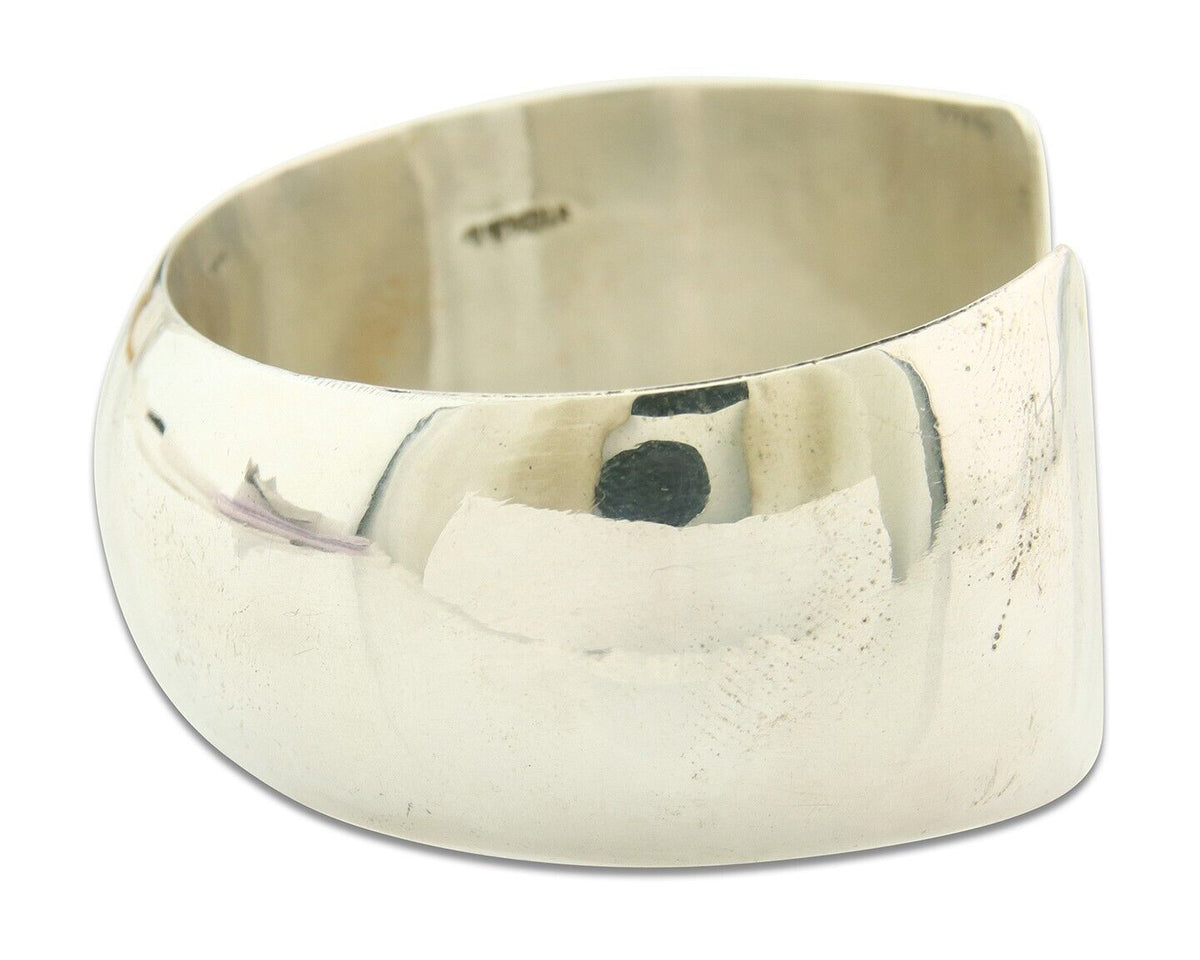 Navajo Bracelet 925 Silver Handmade Cuff 23.5 mm Wide C.80's