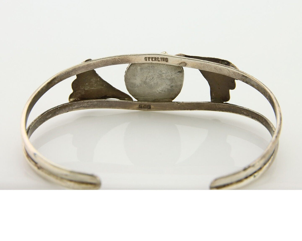 Navajo Bracelet 925 Silver Turquoise Cuff Native American Artist C.80's