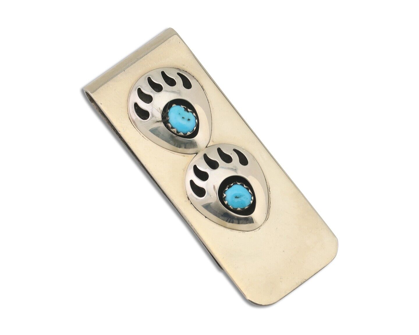 Navajo Claw Money Clip Handmade .925 Silver & .999 Nickle Native Artist C.80's