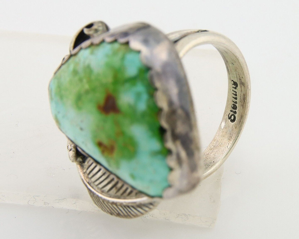 Navajo Ring 925 Sterling Royston Turquoise Native American Artist C.80's
