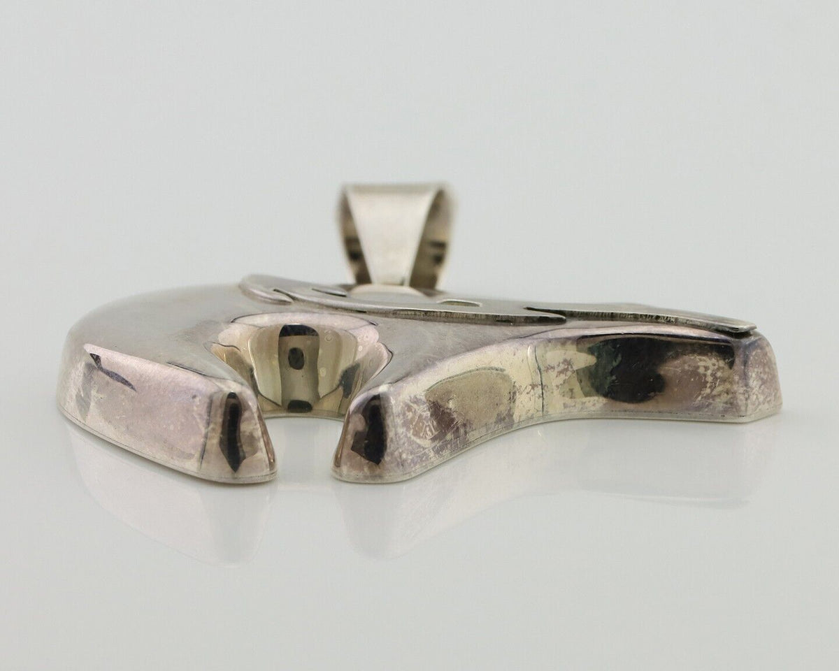 Navajo Spirit Bear Pendant 925 Sterling Silver Native C C.80's