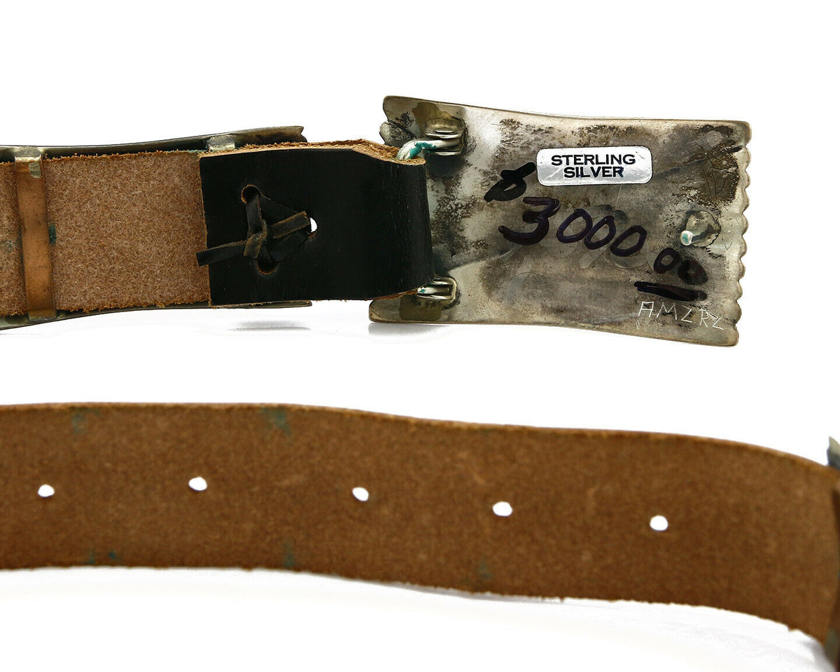 Navajo Concho Belt .925 Silver Mine #8 Coral Tobe Turpen Vault Collection