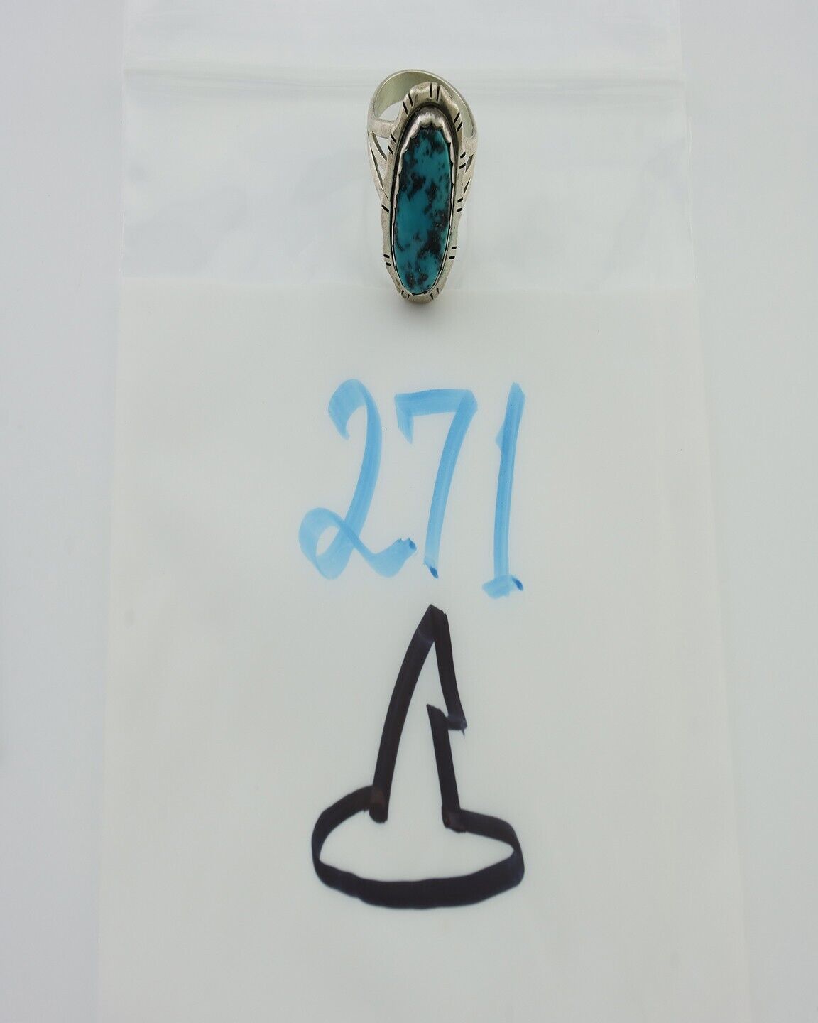 Navajo Ring 925 Silver Sleeping Beauty Turquoise Ben Boyd C.80's