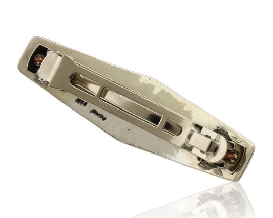 Women Navajo Hair Clip Barrette Blue Turquoise 925 Silver Native American C.80's