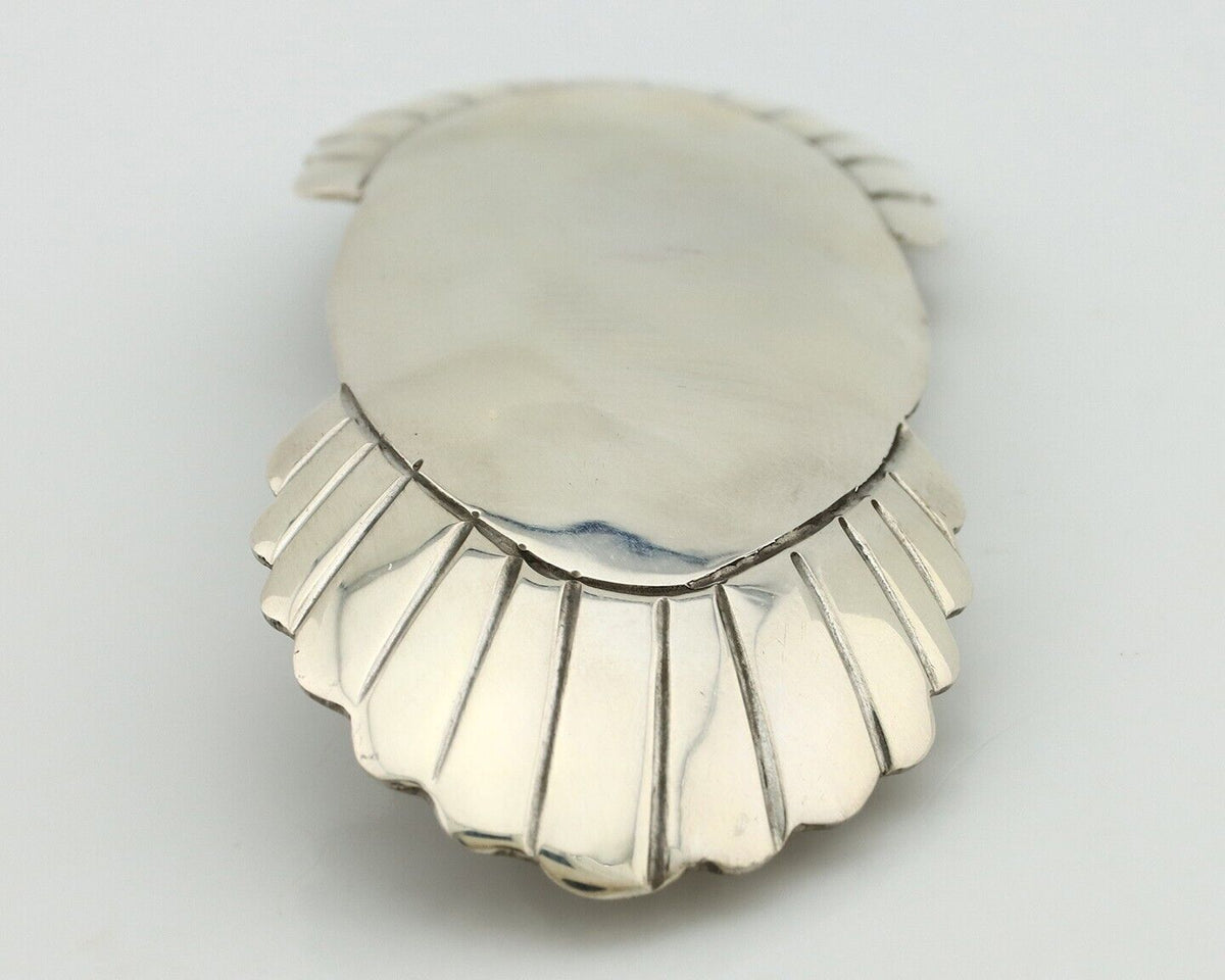 Women's Navajo Hair Clip Hand Stamped 925 Silver Artist Signed C Montoya C.80's