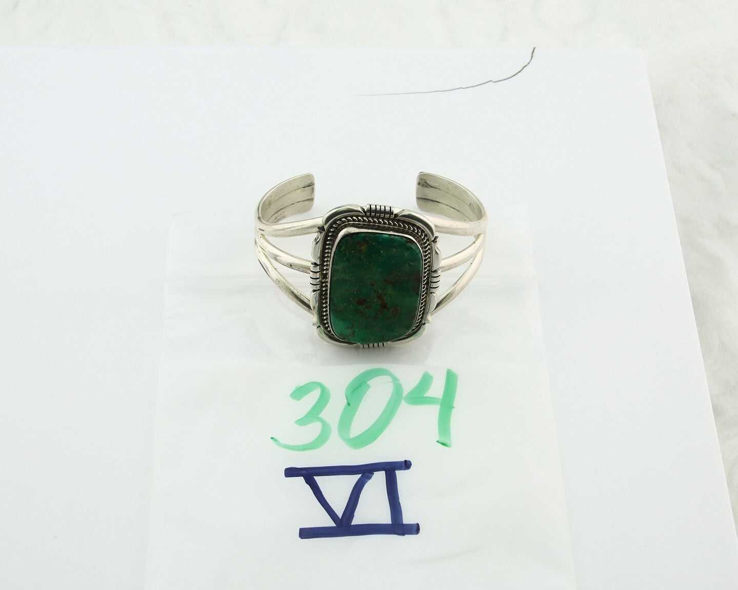 Vintage Navajo Bracelet 925 Silver Blue Turquoise Handmade Signed McCray