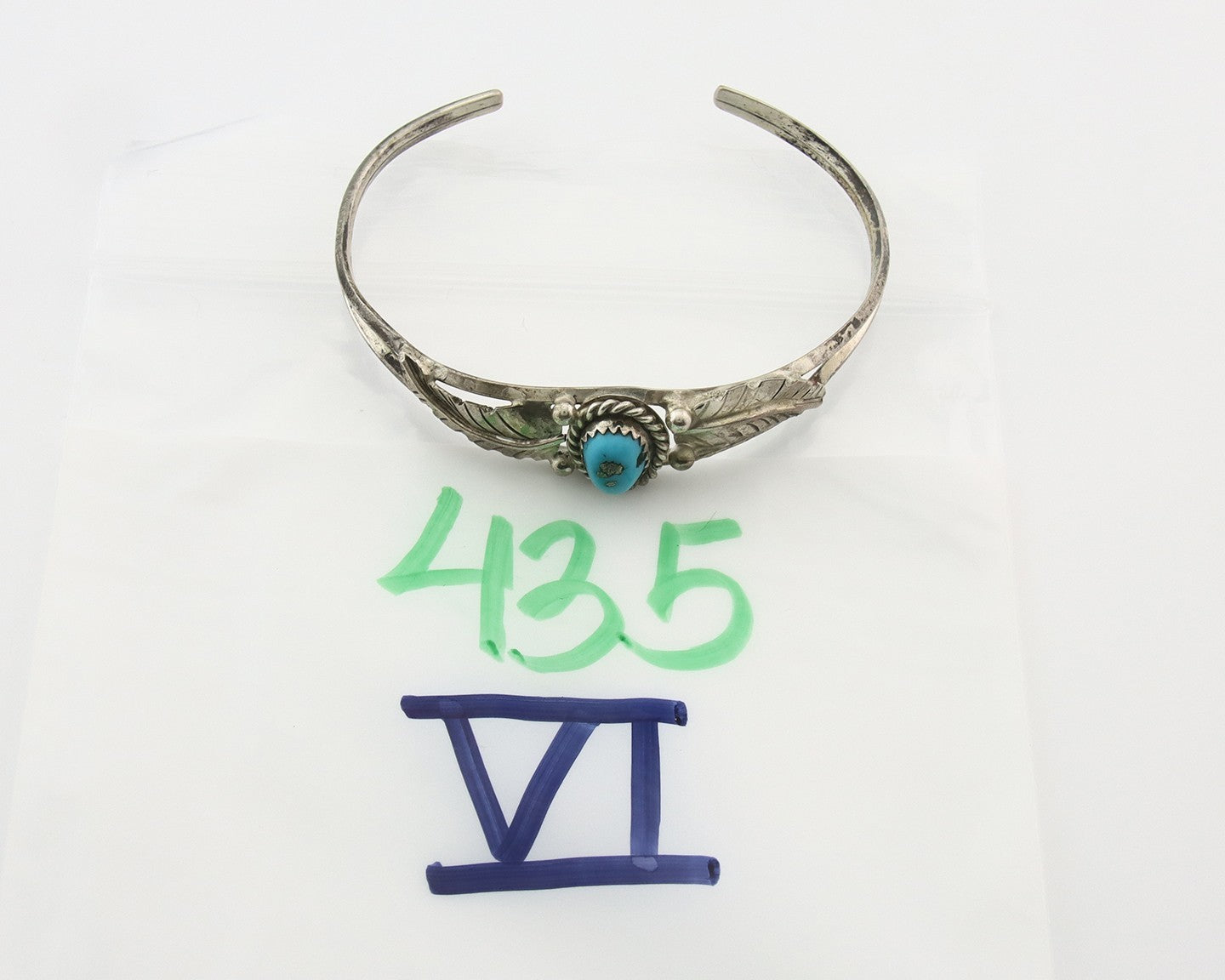 Vintage Navajo Bracelet 925 Silver Turquoise Tranditional Handmade Signed KT