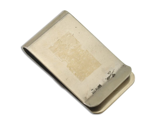 Navajo Lizard Money Clip .925 Silver & .999 Nickle Signed Gibson Gene C.80's