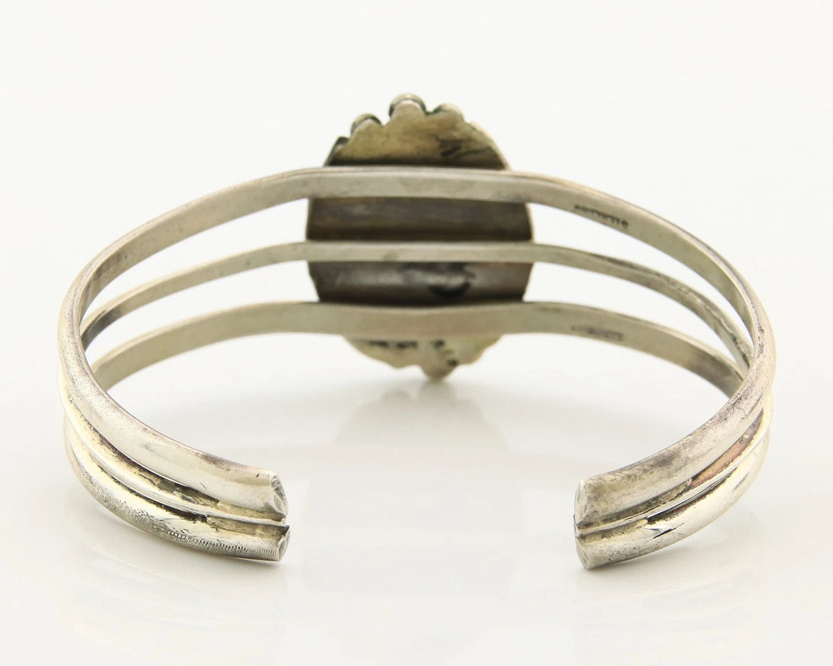 Navajo Cuff Bracelet Sterling Silver Authentic Pink Muscle Native Artist