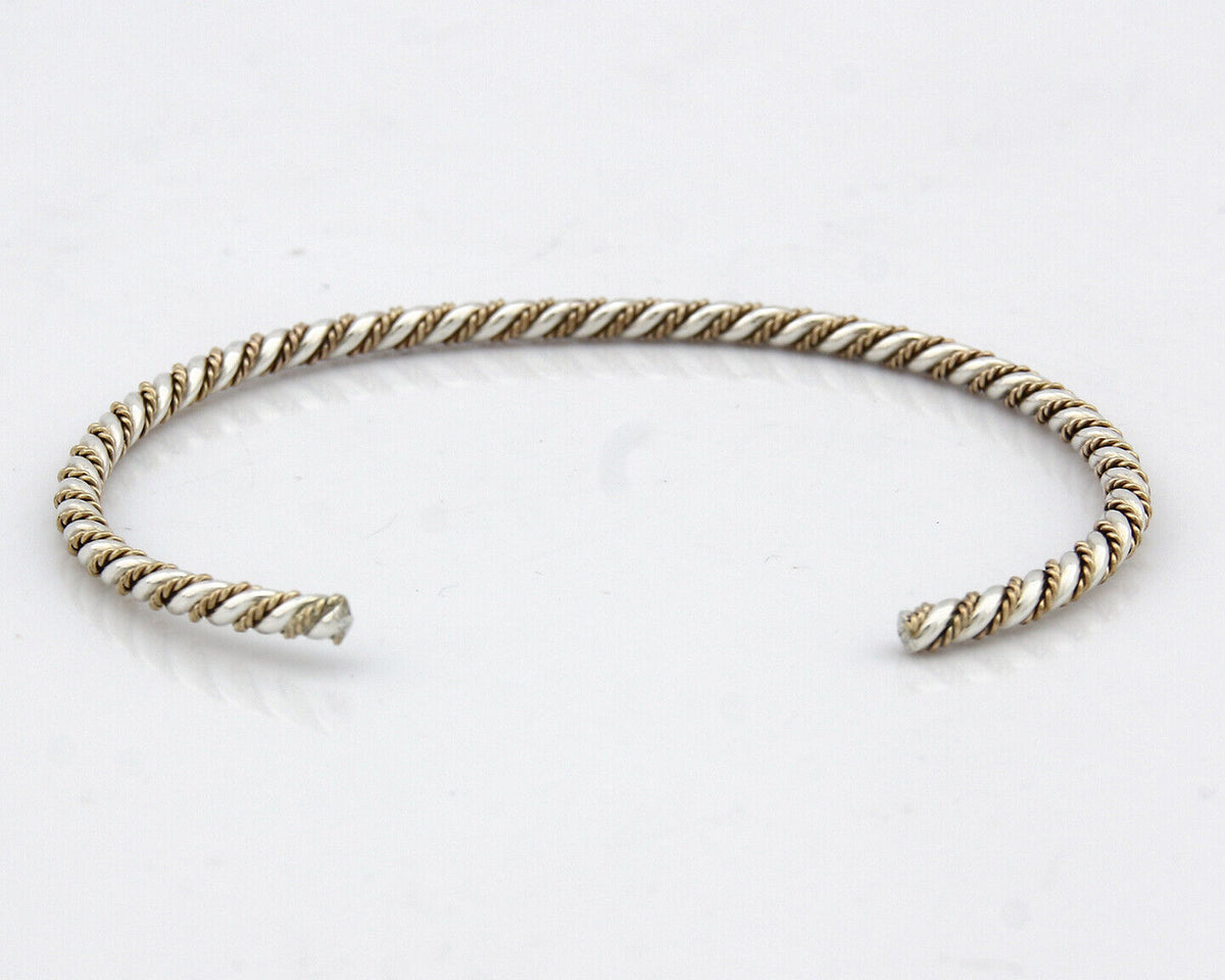 Navajo Bracelet .925 Silver Braided Twisted Artist Tahe C80's