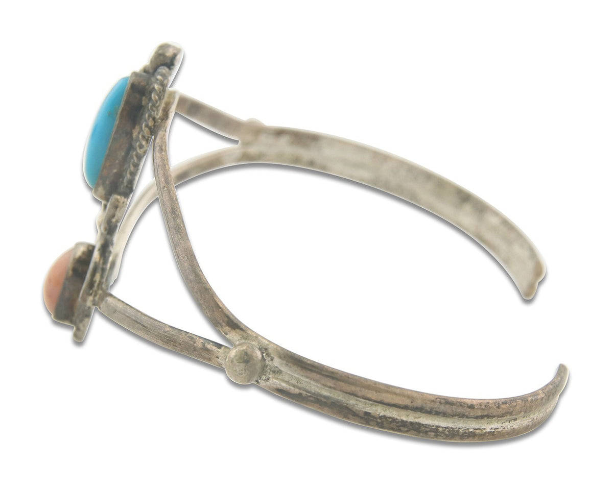 Vintage Navajo Bracelet 925 Silver Handmade Authentic Gemstone Traditional