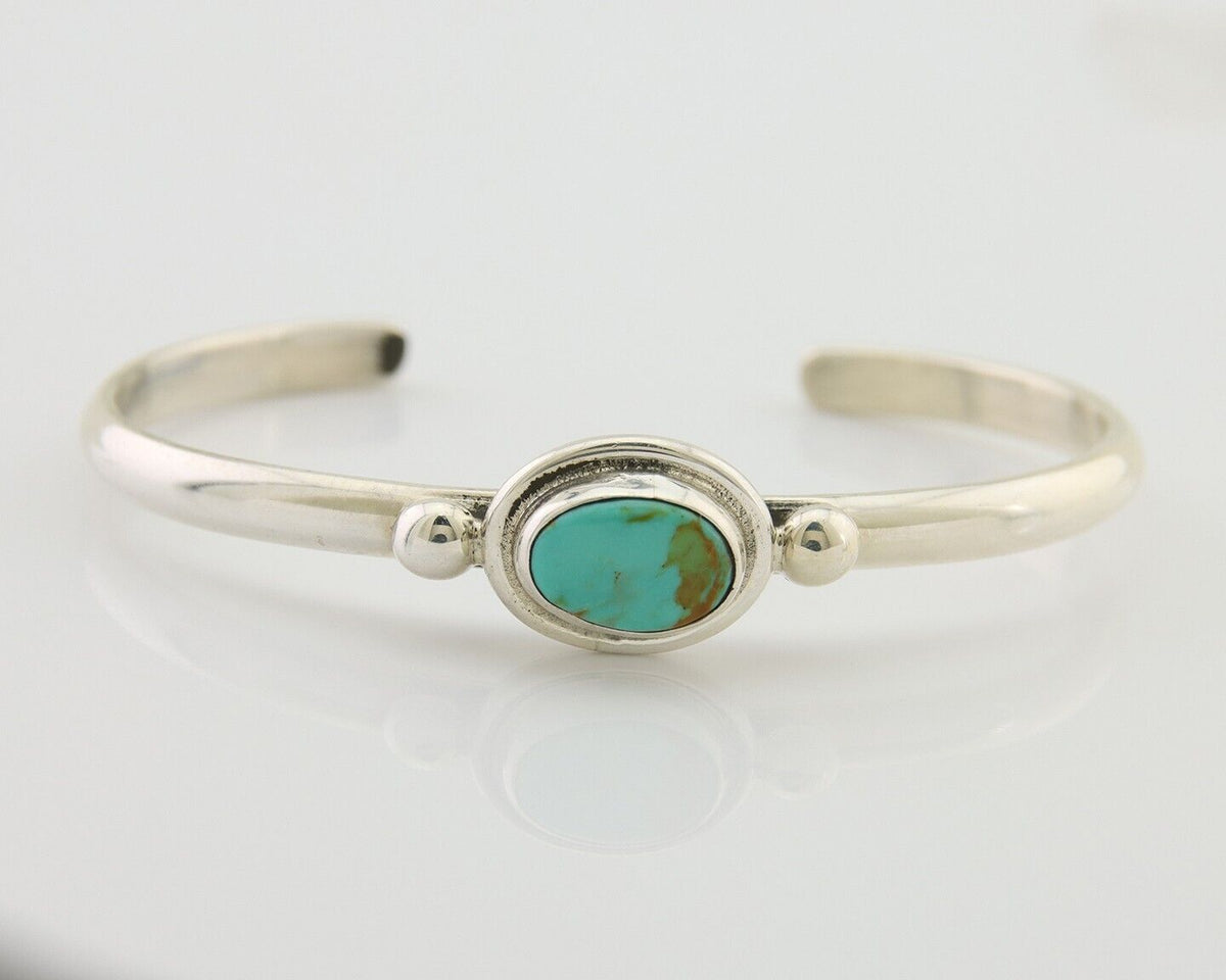 Navajo Kingman Turquoise Bracelet 925 Silver Artist Native American C.80's