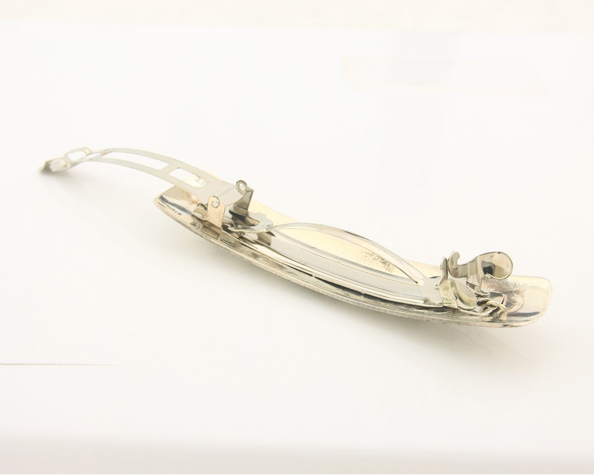 Vintage Navajo Horse Barrette 925 Sterling Silver Hand Stamped Signed B Webb