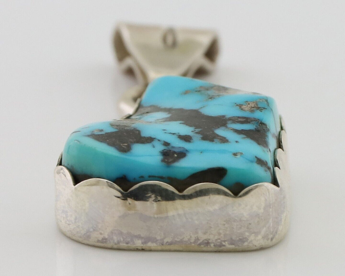 Navajo Necklace Pendant 925 Silver Turquoise Artist Tony Guerro C.80's
