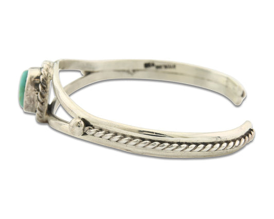 Vintage Navajo Bracelet 925 Silver Turquoise Tranditional Handmade Signed Gecko