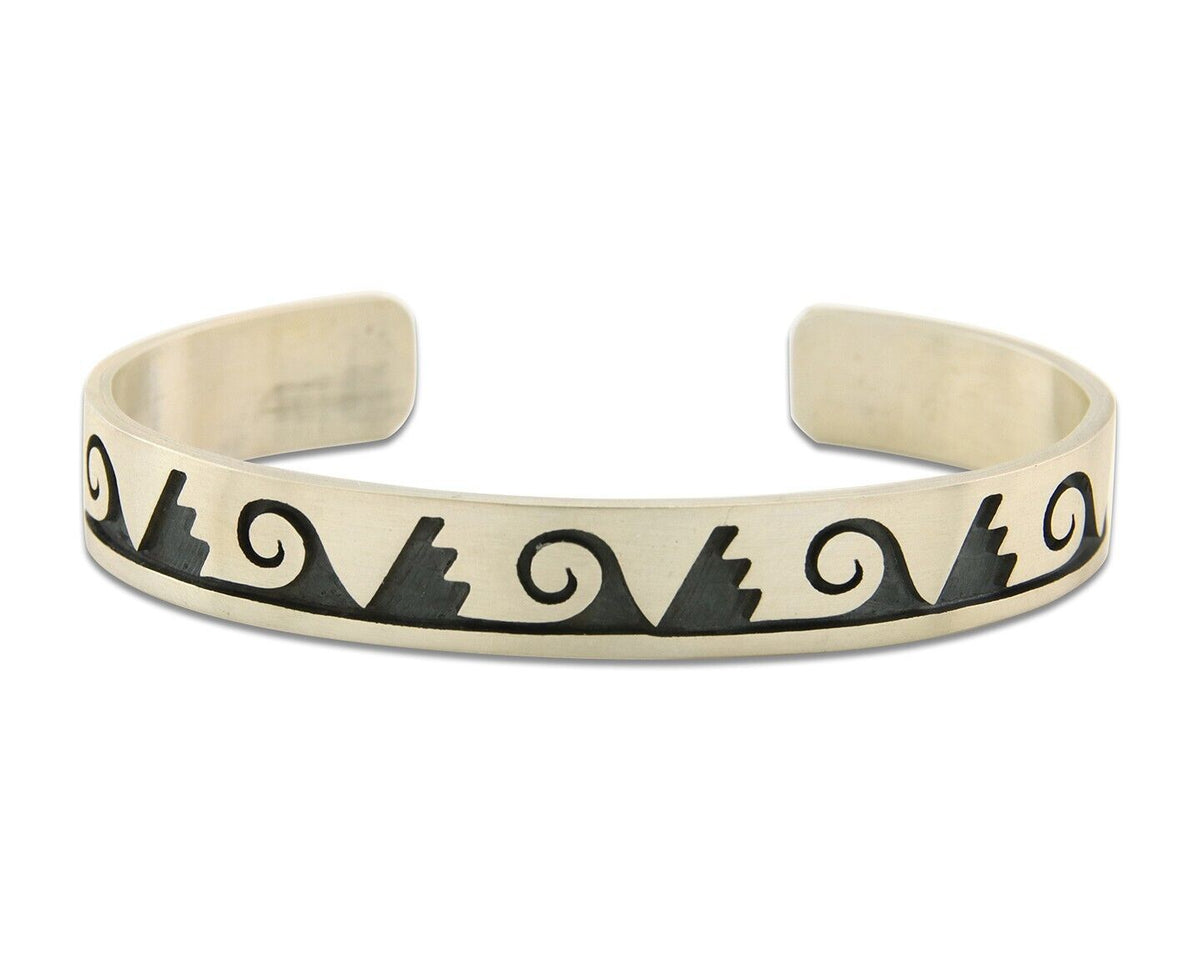 Hopi Bracelet 925 Silver Handmade Signed Darren Seweyestewa C.80's