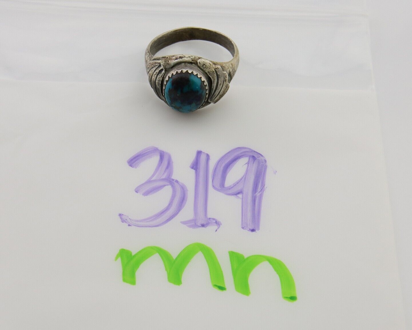 Navajo Ring 925 Silver Turquoise Turpen's Pawn Vault Artist Native C.80's