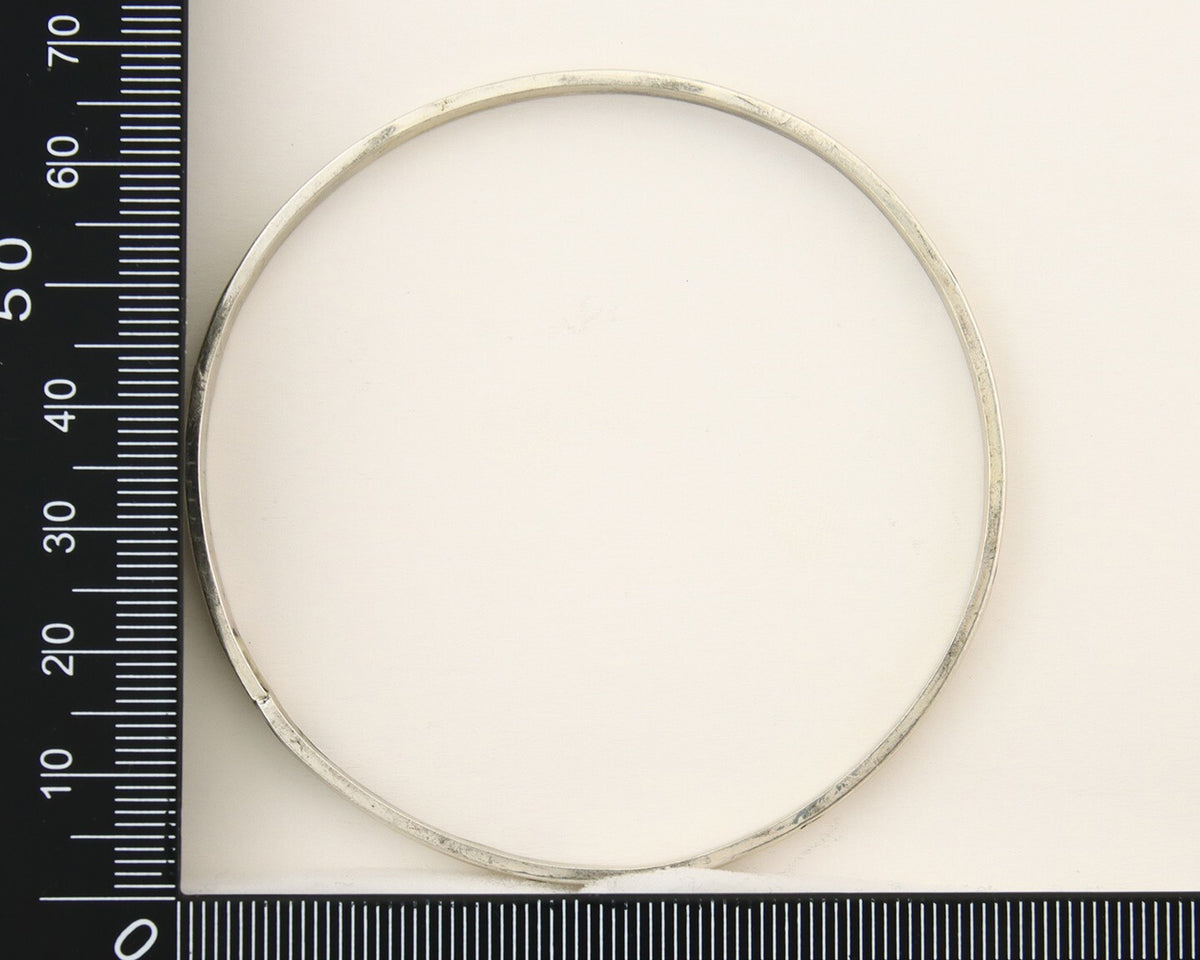 Navajo Bangle Bracelet 925 Silver Hand Stamped Twist Native American Artist C80s